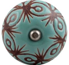 Sea Green Etched Ceramic Wine Stopper