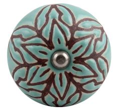 Amarylis Floral Etched Ceramic Wine Stopper