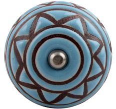 Brown Pattern Etched Ceramic Wine Stopper