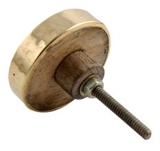 Round Green Metal and Wooden Knobs