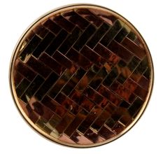 Golden Round Metal and Wooden Dresser Knobs