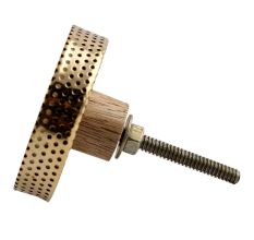 Cream Round Rose Bone and Metal Knob