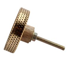 Round Cream Flower Metal and Bone Drawer Knob