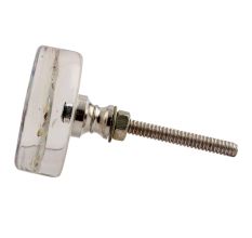 Mixed Color Flat  Glass Cabinet Knob