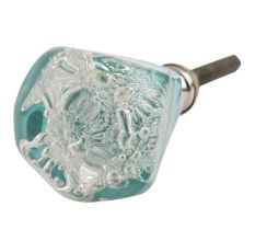 Clear Pentagon Glass Bubble Cabinet Knob