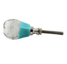 Clear Pentagon Glass Bubble Cabinet Knob
