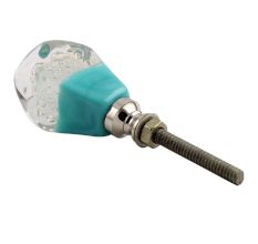Clear Pentagon Glass Bubble Cabinet Knob