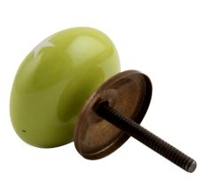 Lime Green Star Ceramic Drawer Knob