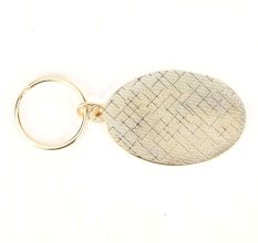 Brass Green Cactus In Spherical Shaped Orange Pale Pink Key Chain