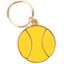 Yellow Round Brass Key Chain