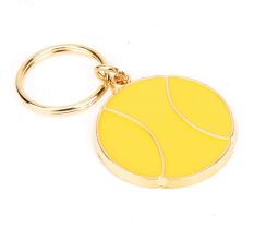 Yellow Round Brass Key Chain