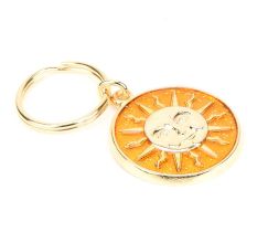 Yellow Golden Sun Key Chain Sun Key Ring