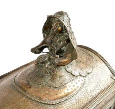 Original Vintage Brass Elephant Cart, Collectible Chariot Home Decor with Bronze Box or Chest