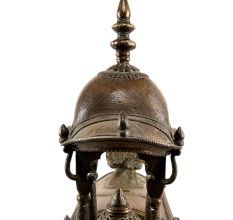 Original Vintage Brass Elephant Cart, Collectible Chariot Home Decor with Bronze Box or Chest