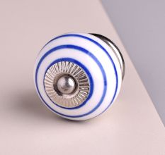 White Navy Blue Knob