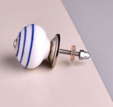 White Navy Blue Knob