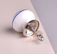 White Navy Blue Knob