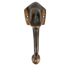 Vintage Elephant Head Figurine Brass Door Handle