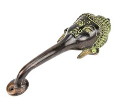 Buddha Face Door Handle In Brass