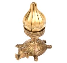Bronze Lotus Incense Cone Or Candle Holder