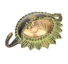 Ethnic Brass Designer Sun Moon Wall Hanging