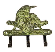Bronze Bird Wall Hooks with Patina Finish