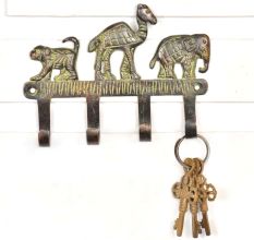 Bronze Safari Hooks Wall Decor