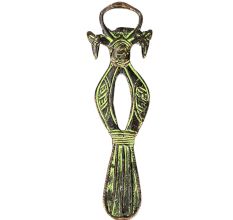Patina Brass Two Peacock with One Tail Bottle Opener