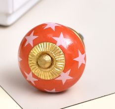 Orange Star Ceramic Drawer Knob Online
