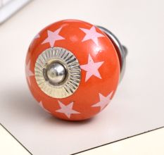 Orange Star Ceramic Drawer Knob Online