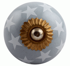 Grey Star Ceramic Drawer Knob Online