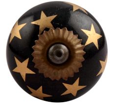 Gold Star Ceramic Cabinet Knob