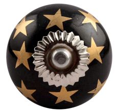 Gold Star Ceramic Cabinet Knob