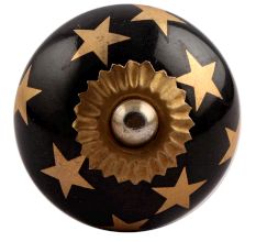 Gold Star Ceramic Cabinet Knob