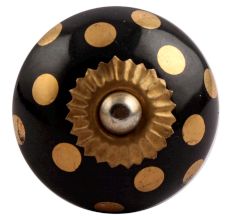 Golden Dot Ceramic Drawer Knobs Online