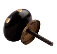 Golden Dot Ceramic Drawer Knobs Online