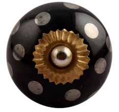 Silver Dot Ceramic Dresser Knobs Online