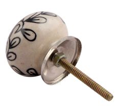 Black Flower Ceramic Dresser Knob Online