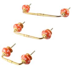 Orange Star Ceramic Bridge Handle
