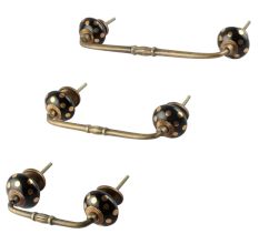 Golden Dot Ceramic Bridge Handle