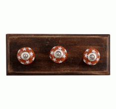 Brown Star Ceramic Wooden Hooks