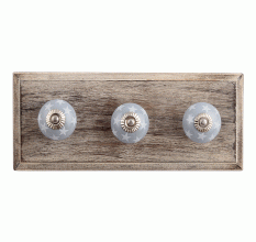Grey Star Ceramic Wooden Hooks