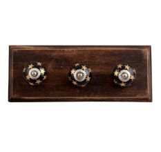 Gold Star Ceramic Wooden Hooks
