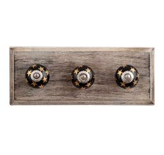 Gold Star Ceramic Wooden Hooks