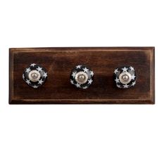 White Star Ceramic Wooden Hooks