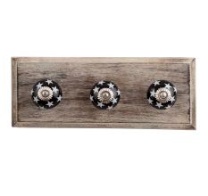 White Star Ceramic Wooden Hooks