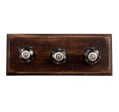 Silver Star Ceramic Wooden Hooks