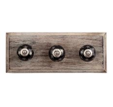 Silver Star Ceramic Wooden Hooks