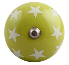 Lime Green Star Ceramic Wine Stopper
