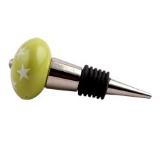 Lime Green Star Ceramic Wine Stopper
